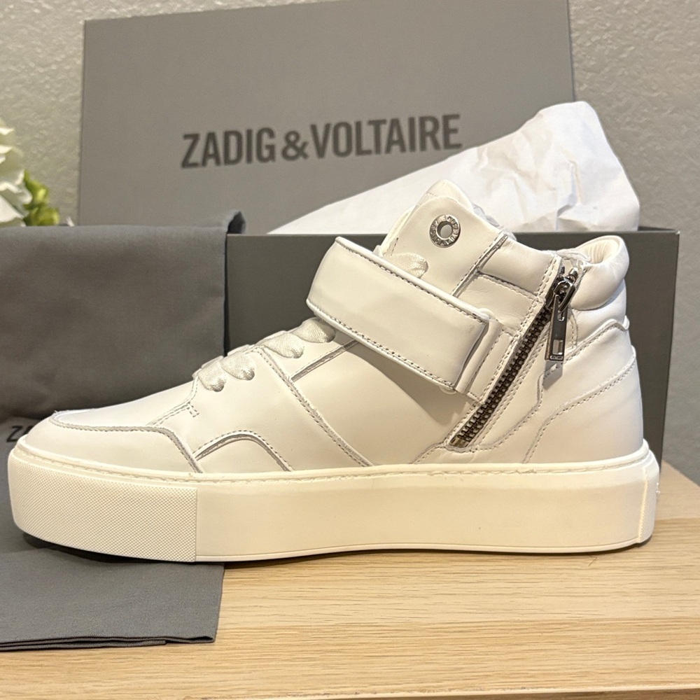 Zadig & Voltaire Women's White High-Top Sneakers - Picture 5 of 10